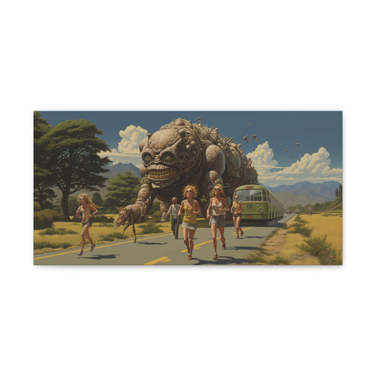 A Monster Chase in the Countryside - Canvas Gallery Wraps