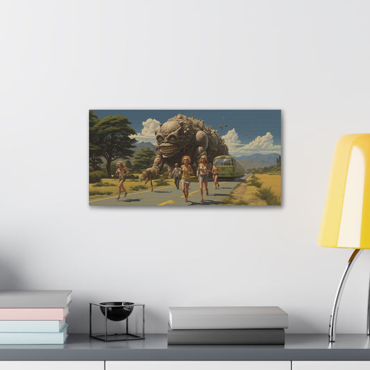 A Monster Chase in the Countryside - Canvas Gallery Wraps