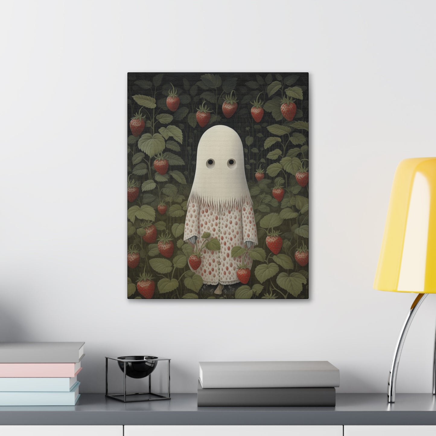 Ghost in the Strawberry Plants - Canvas Gallery Wraps