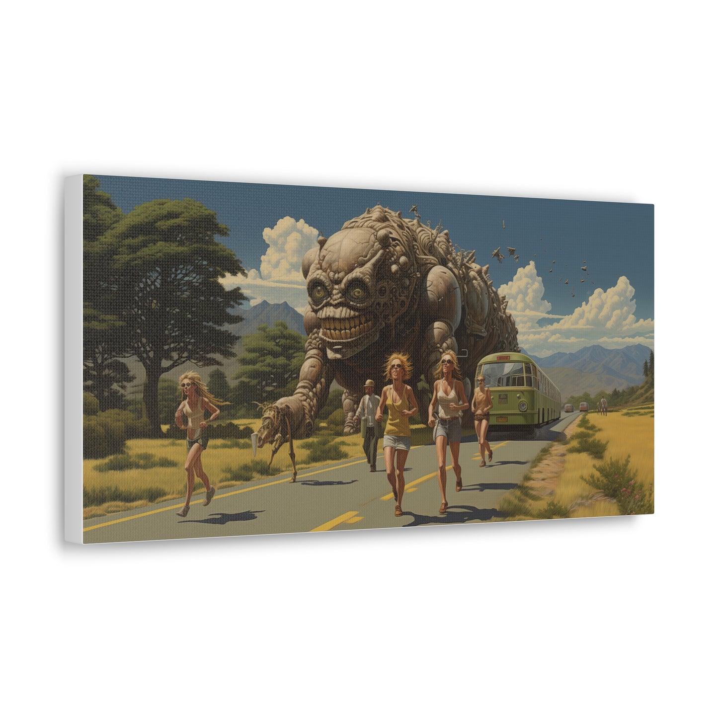 A Monster Chase in the Countryside - Canvas Gallery Wraps