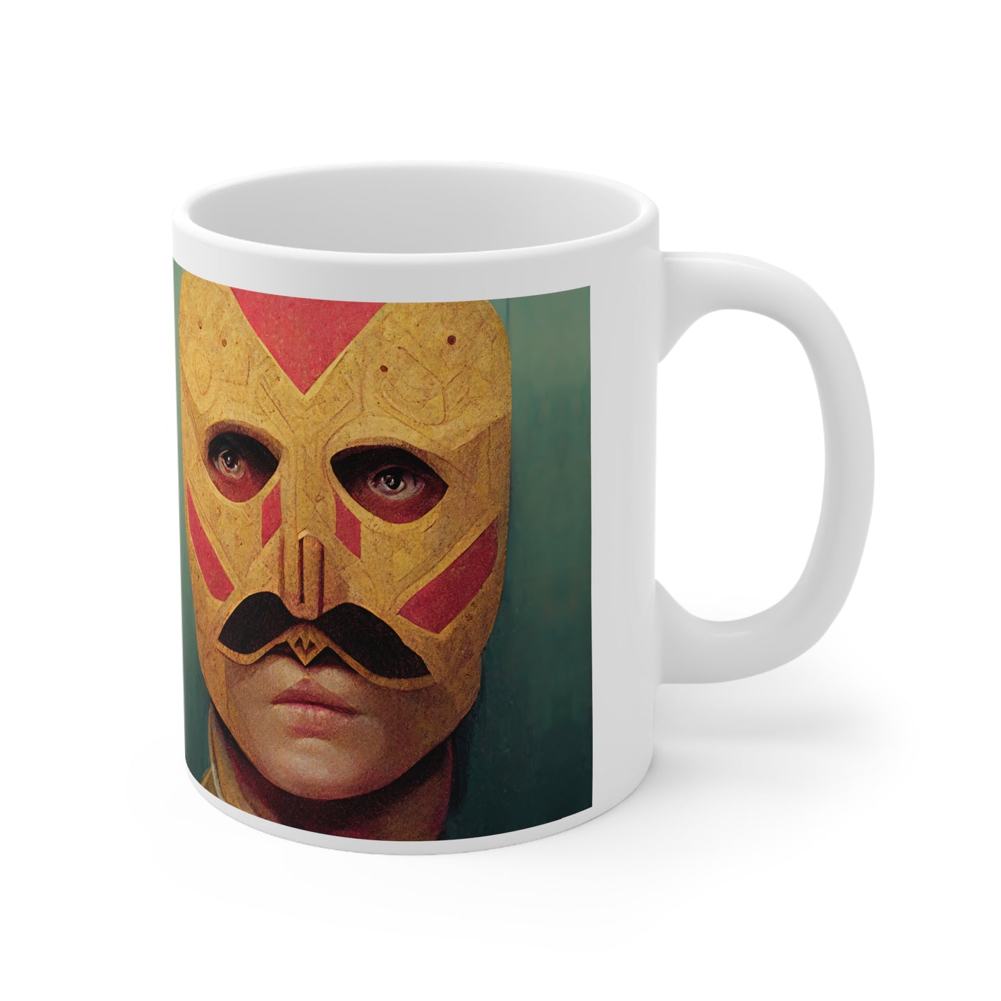 Aztec Warrior Lucha Libre Mug - Ceramic Mug 11oz