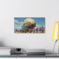 Sinister Pursuit in the Mechanized Countryside - Canvas Gallery Wraps