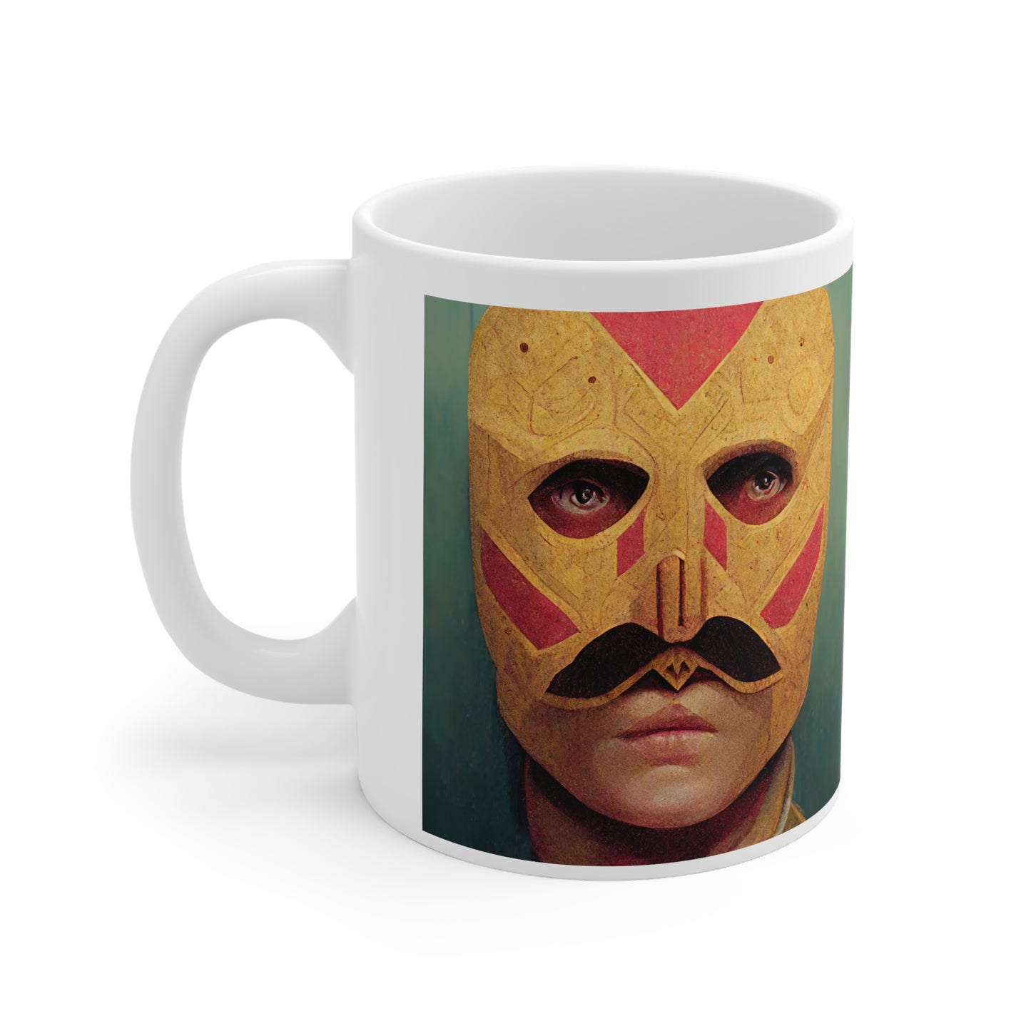 Aztec Warrior Lucha Libre Mug - Ceramic Mug 11oz