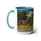 A Monster Chase in the Countryside - Two-Tone Coffee Mugs, 15oz