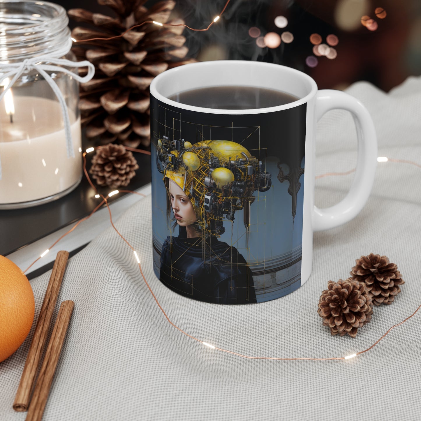 Glitch Renaissance Ceramic Mug 11oz