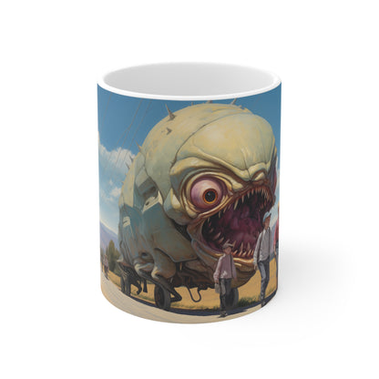 Sinister Pursuit in the Mechanized Countryside - Ceramic Mug 11oz